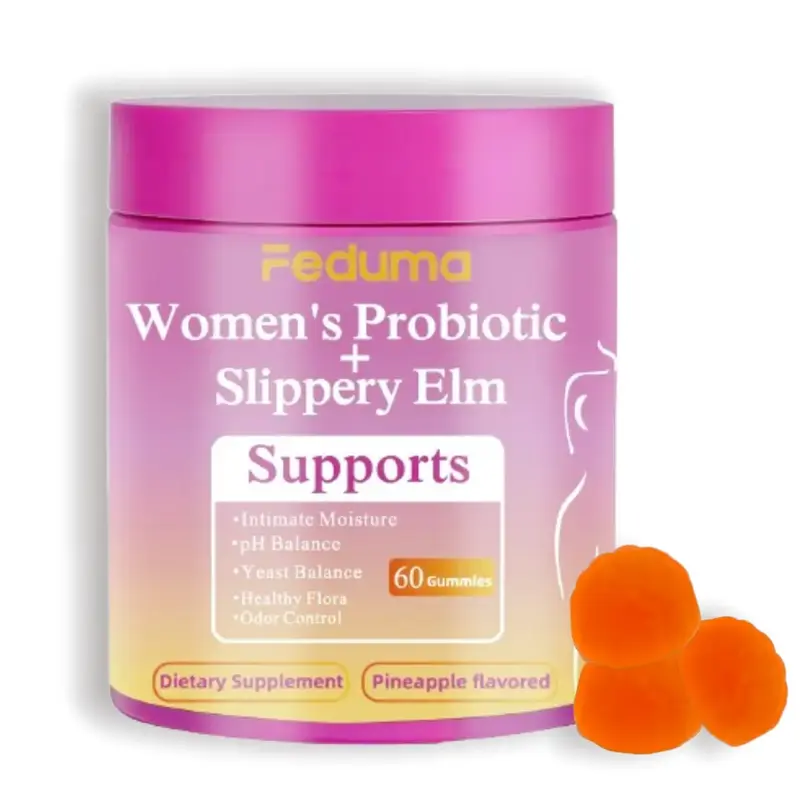 Feminine Probiotics Gummies for Women | Supports pH Balance, Gut Health & Immune System | Pineapple Flavor | with Slippery El...