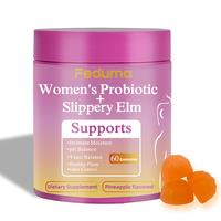 Feminine Probiotics Gummies for Women | Supports pH Balance, Gut Health & Immune System | Pineapple Flavor | with Slippery El...