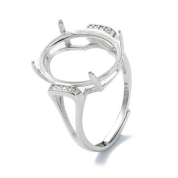 Adjustable 925 Sterling Silver Ring Components
