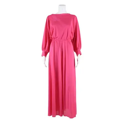 ANN Womens Maxi Dress Pink Long Sleeve Long M