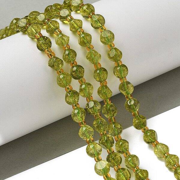 Natural Olive Quartz Beads Strands