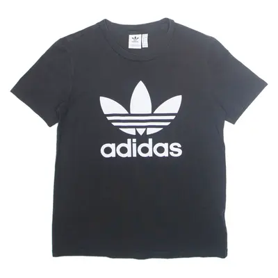 ADIDAS Womens T-Shirt Black UK 12