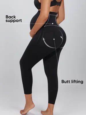 Maternity Yoga Pants High Waist Seamless Design, Full-Length Belly Support, Soft Comfortable Fabric, Perfect for Fall/winter ...