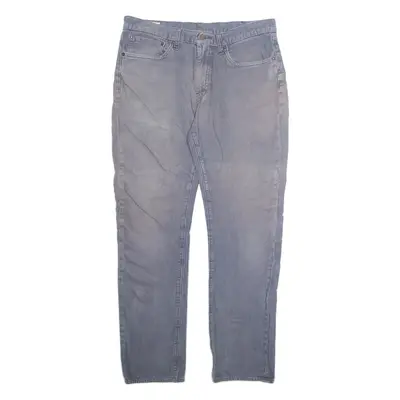 LEVI'S Womens Trousers Grey Regular Tapered W34 L32
