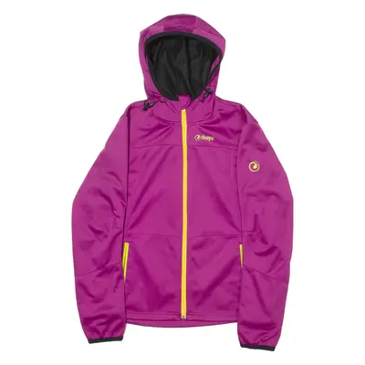 SHERPA Womens Shell Jacket Purple Hooded L