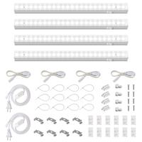 Barrina T5 Grow Lights, 1FT, 5000K White Full Spectrum, Plant Growing Lamp, LED Grow Light Bulbs Plug and Play, 4 Packs