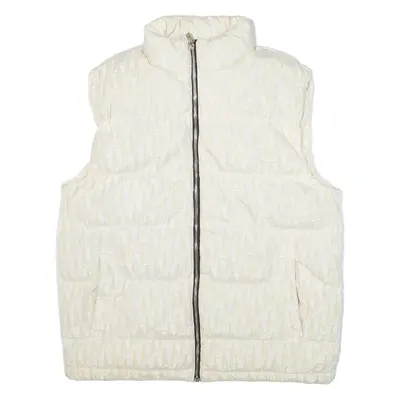DIOR Insulated Mens Puffer Gilet Beige L