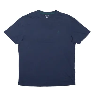 NAUTICA Sleepwear T-Shirt Blue Short Sleeve Mens L