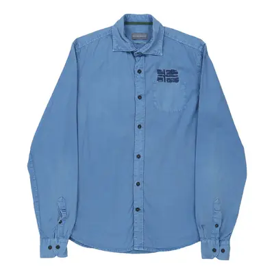 Napapijri Shirt - Small Blue Cotton