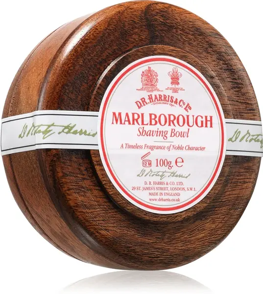 D.R. Harris Shaving Bowl Mahogany wood Marlborough shaving soap 100 g