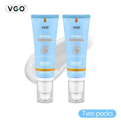 VGO Buy One Get One Free VGO Moisturizing Reflected Ultraviolet Sun Cream SPF 50/PA+++ 48g Facial Skincare Sunscreen Makeup -...
