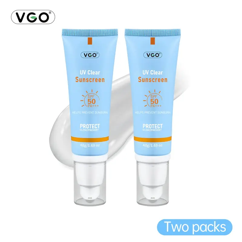VGO Buy One Get One Free VGO Moisturizing Reflected Ultraviolet Sun Cream SPF 50/PA+++ 48g Facial Skincare Sunscreen Makeup -...