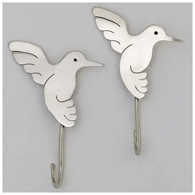 Flying Hummingbirds Mixed Metal Hook - Set of 2