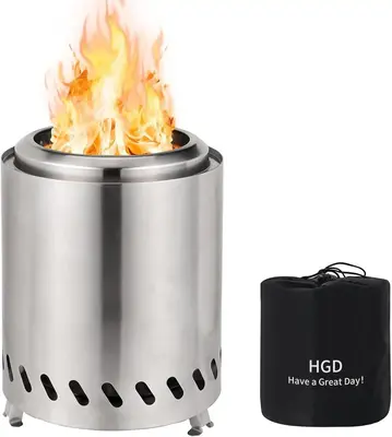 HGD stainless Fire Pit,smokeless firepit,gift for family,gift for women,gift for lover,smoser.