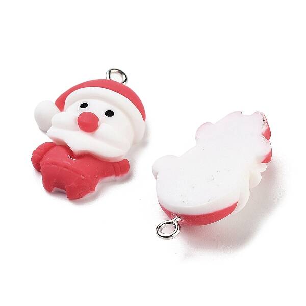 Christmas Theme Opaque Resin Pendants
