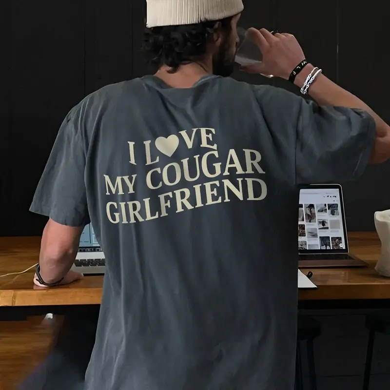 Victoria Maxwell, I Love My Cougar Girlfriend Shirt, BF Gift, Funny Gift for Him, Boyfriend Gift, I Love My Girlfriend Tee, I...