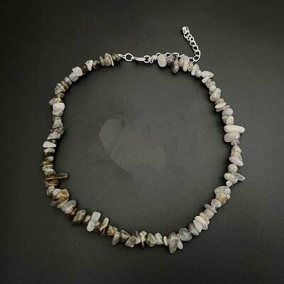 Natural Feldspar Chip Beaded Necklaces for Women