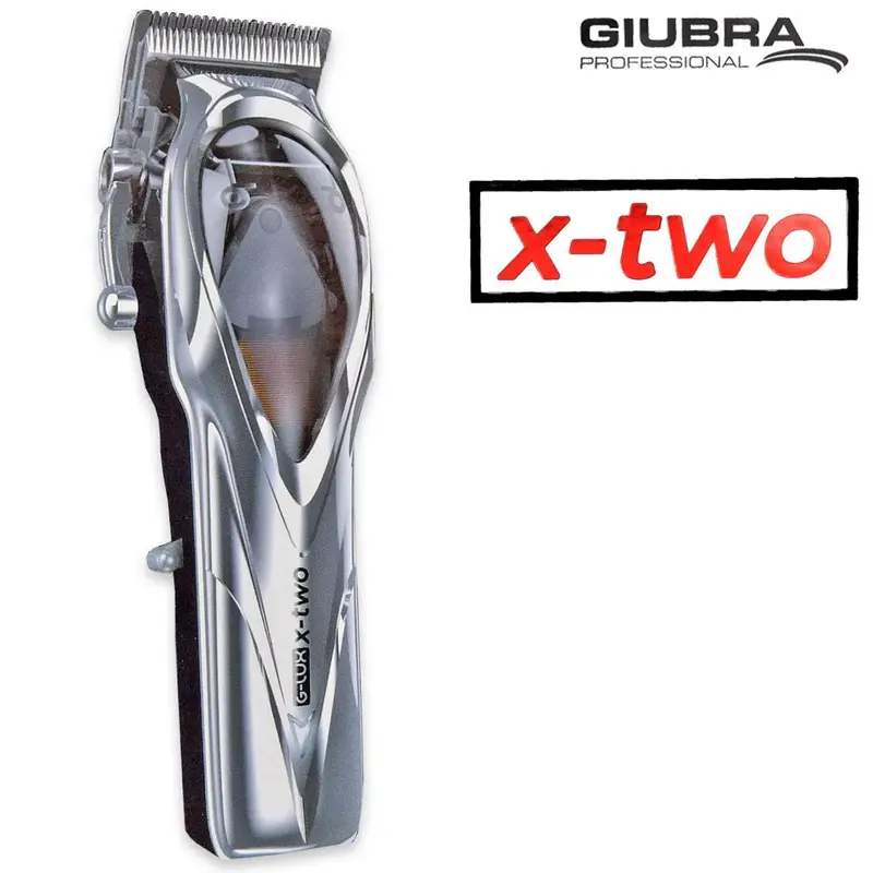 Giubra hair clipper g-lux x-two silver Japanese 440 steel fixed head
