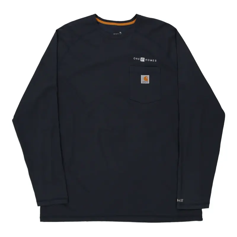 Carhartt Long Sleeve T-Shirt - XL Navy Cotton
