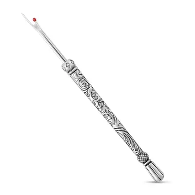 Round Stainless Steel Thread Cutter, 1 Count Vintage Pattern Thread Cutter, Sewing Tool for DIY Cross Stitch, Sewing Thread R...