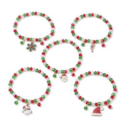Christmas Theme Alloy Enamel Charms Bracelets