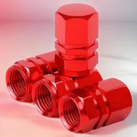 Car Tire Valve Caps, 4 Counts Universal Aluminum Alloy Tires Valves, Car Accessories, Portable Dust Proof Tire Valves Suitab...