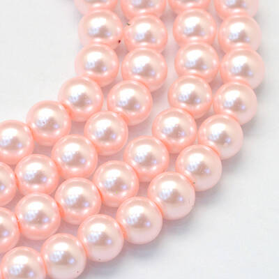 Baking Painted Glass Pearl Bead Strands