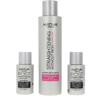 Kativa Keratin Anticrespo Senza Stiratura Xtrem Care Set lenitivo 30 Giorni 3 Pezzi
