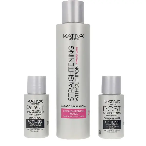 Kativa Keratin Anticrespo Senza Stiratura Xtrem Care Set lenitivo 30 Giorni 3 Pezzi