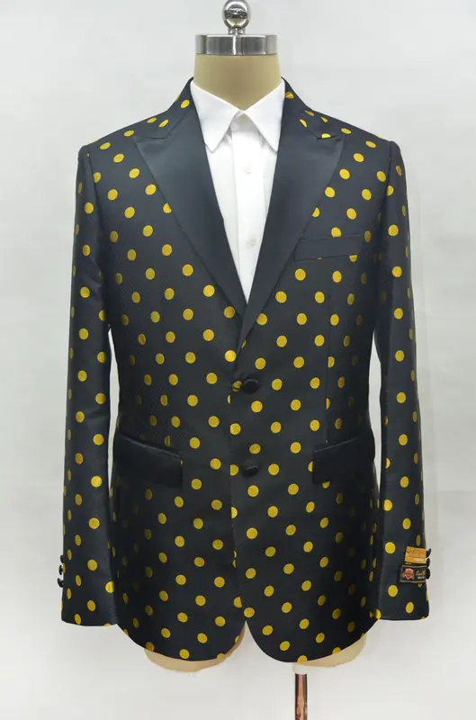 Fashion-5# Black/Gold - Mens Wholesale Blazers