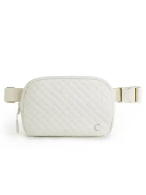 Women's Solid Color Quilted Belt Bag, Fashionable Crossbody Fanny Pack for Women, Casual Versatile Waist Bag with Adjustable ...