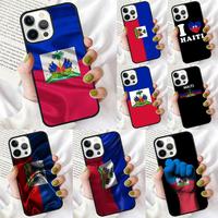Haiti Haitian Flag Phone Case for iPhone 16 15 14 12 13 mini PLUS X XS XR 11 PRO MAX Back Cover Fundas Shell