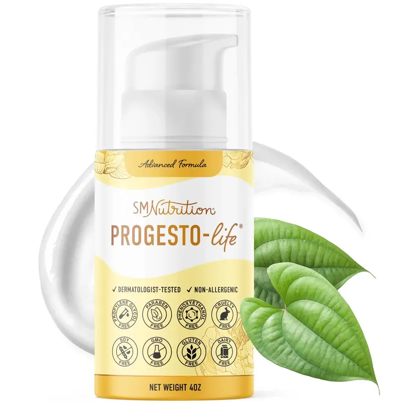 Advanced Progesto-Life Hormone Balance Cream for Women by SM Nutrition | Bioidentical, Micronized, & USP Certified | Dermatol...
