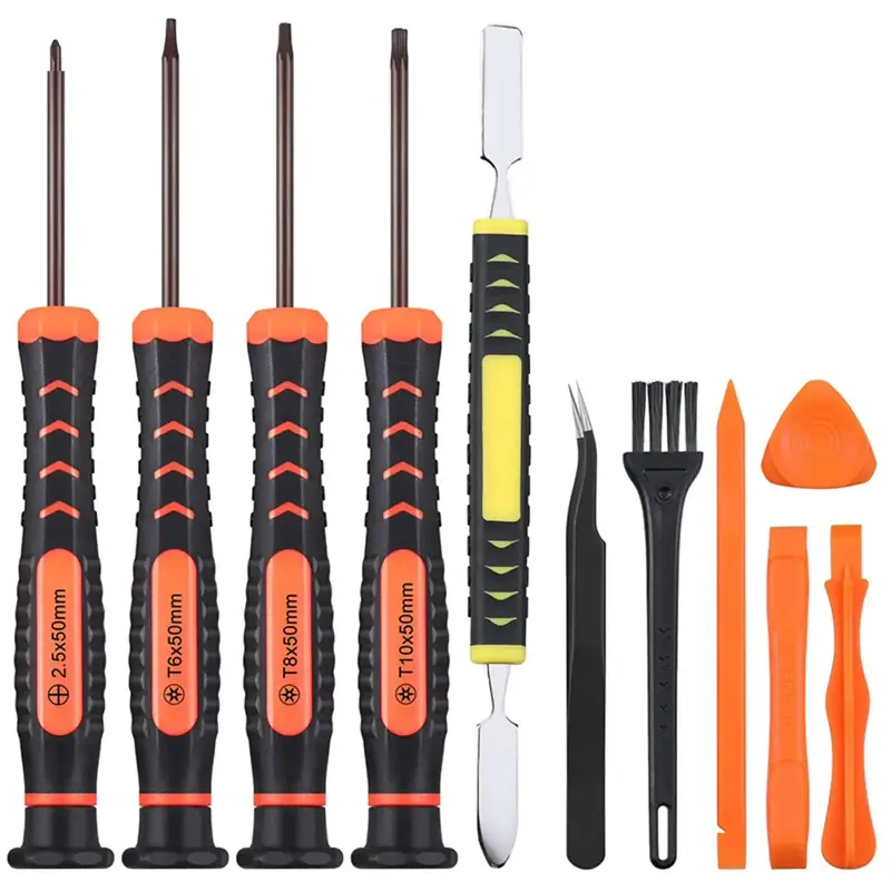 Repair Kit For Mobile Phone/Xbox One/360/X PS4 PS3 PS5/PC, 1 Set Multifunctional Repair Kit, Crowbars, Tweezers, Brush, Clean...