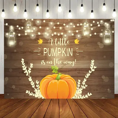 Aperturee A Little Pumpkin Is on The Way Baby Shower Backdrop