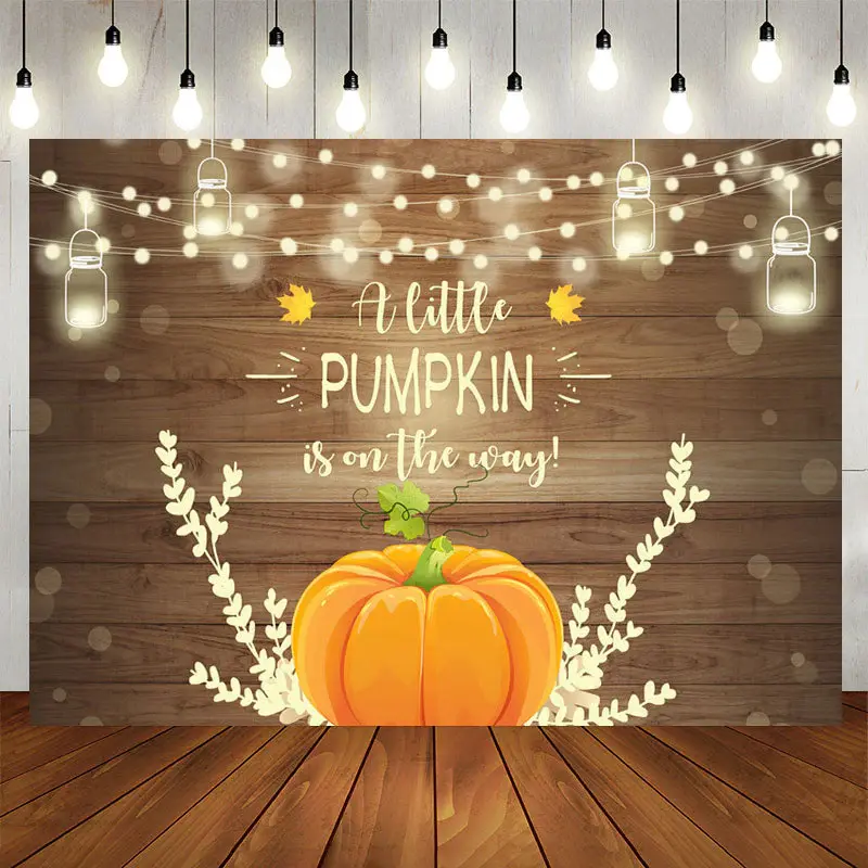 Aperturee A Little Pumpkin Is on The Way Baby Shower Backdrop
