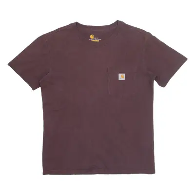 CARHARTT Womens T-Shirt Brown UK 10