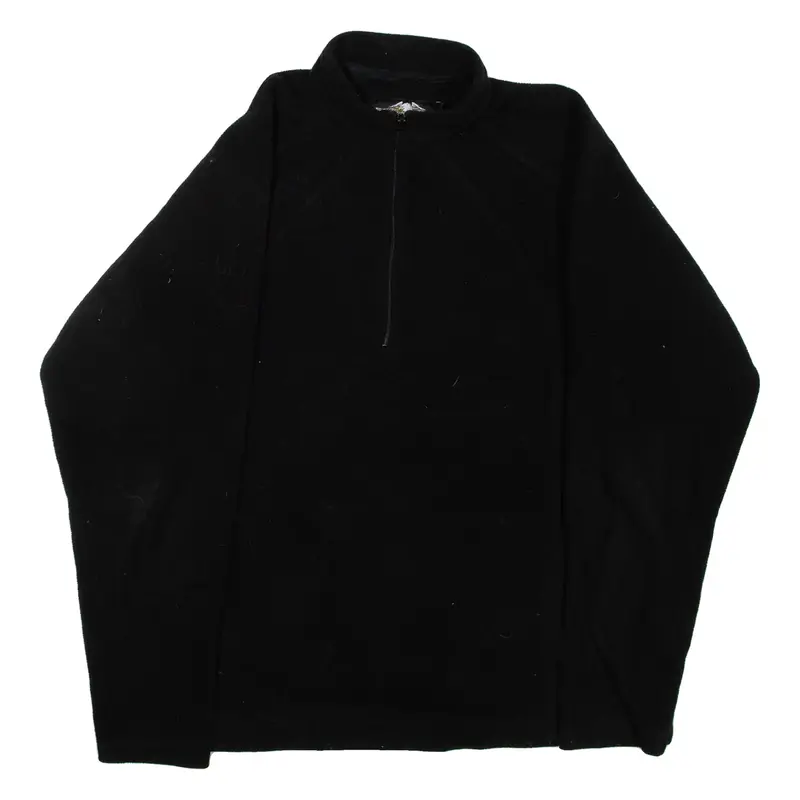 HARLEY DAVIDSON Mens Fleece Black 1/4 Zip S