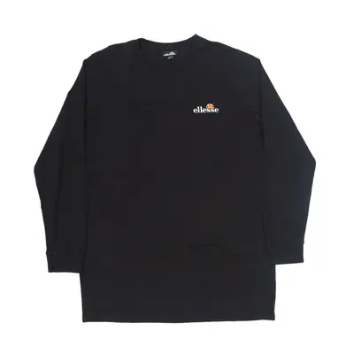 ELLESSE Oversized T-Shirt Dress Black Long Sleeve Knee Length Womens UK 14