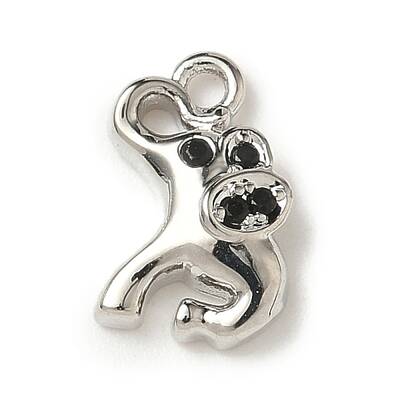 Brass Micro Pave Cubic Zirconia Charms