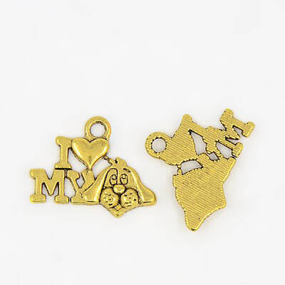 Tibetan Style Alloy Puppy Pendants