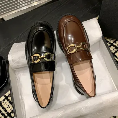 CHIKO Delaney Round Toe Block Heels Loafers Shoes