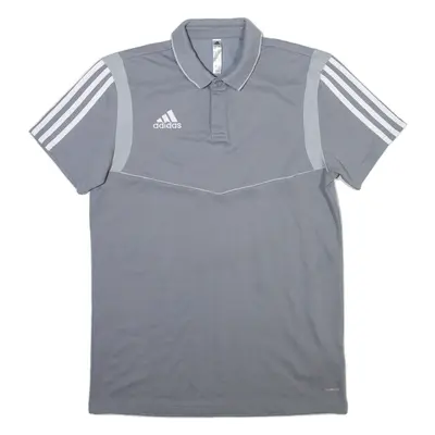ADIDAS Mens Polo Shirt Grey S