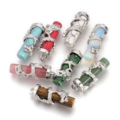 Natural & Synthetic Mixed Stone Pendants