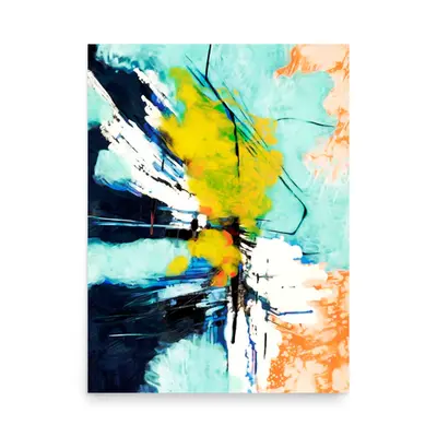 Color Burst - Dynamic Abstract Art Poster