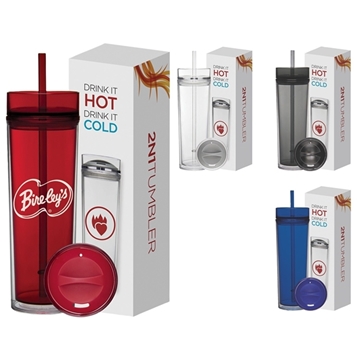 72 Customized 16 oz Tube Tumbler Hot & Cold Gift Set - Double Wall ...