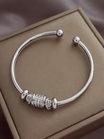 Women's Elegant Rhinestone Decor Cuff Bangle, Trendy Exquisite Bangle Bracelet, Fashionable Vintage Jewelry for Women & Girls...