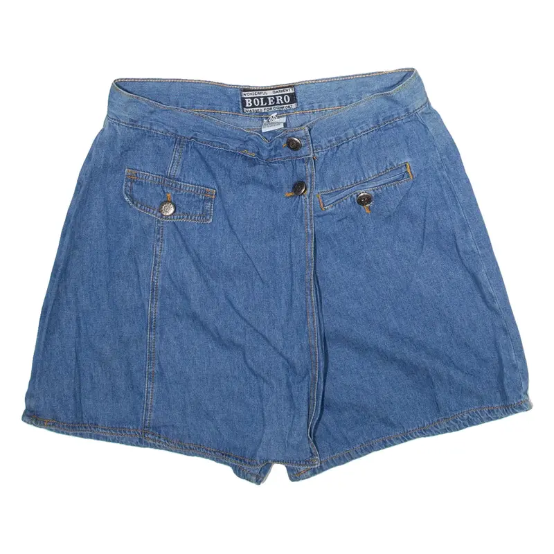 BOLERO Womens Casual Shorts Blue M W28