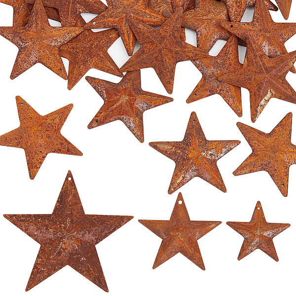 30Pcs 3 Styles Iron Pendants