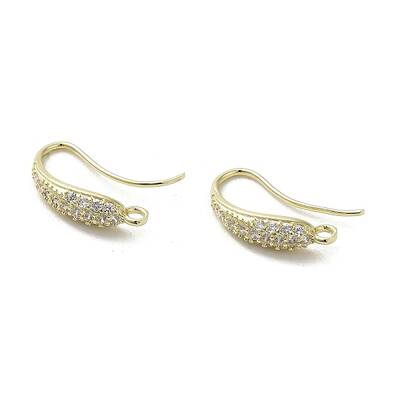 Brass Micro Pave Cubic Zirconia Earring Hooks
